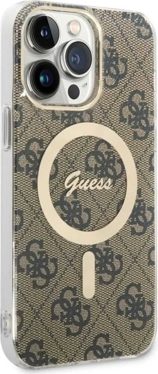 Guess GUHMP14XH4STW Back Case - iPhone 14 Pro Max - Bruin - afbeelding 6 van 6