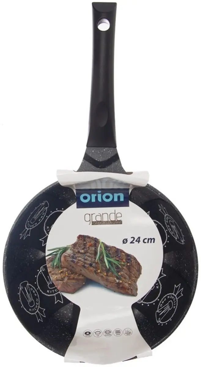 Orion Diepe Granieten Koekenpan 24cm - Zwart