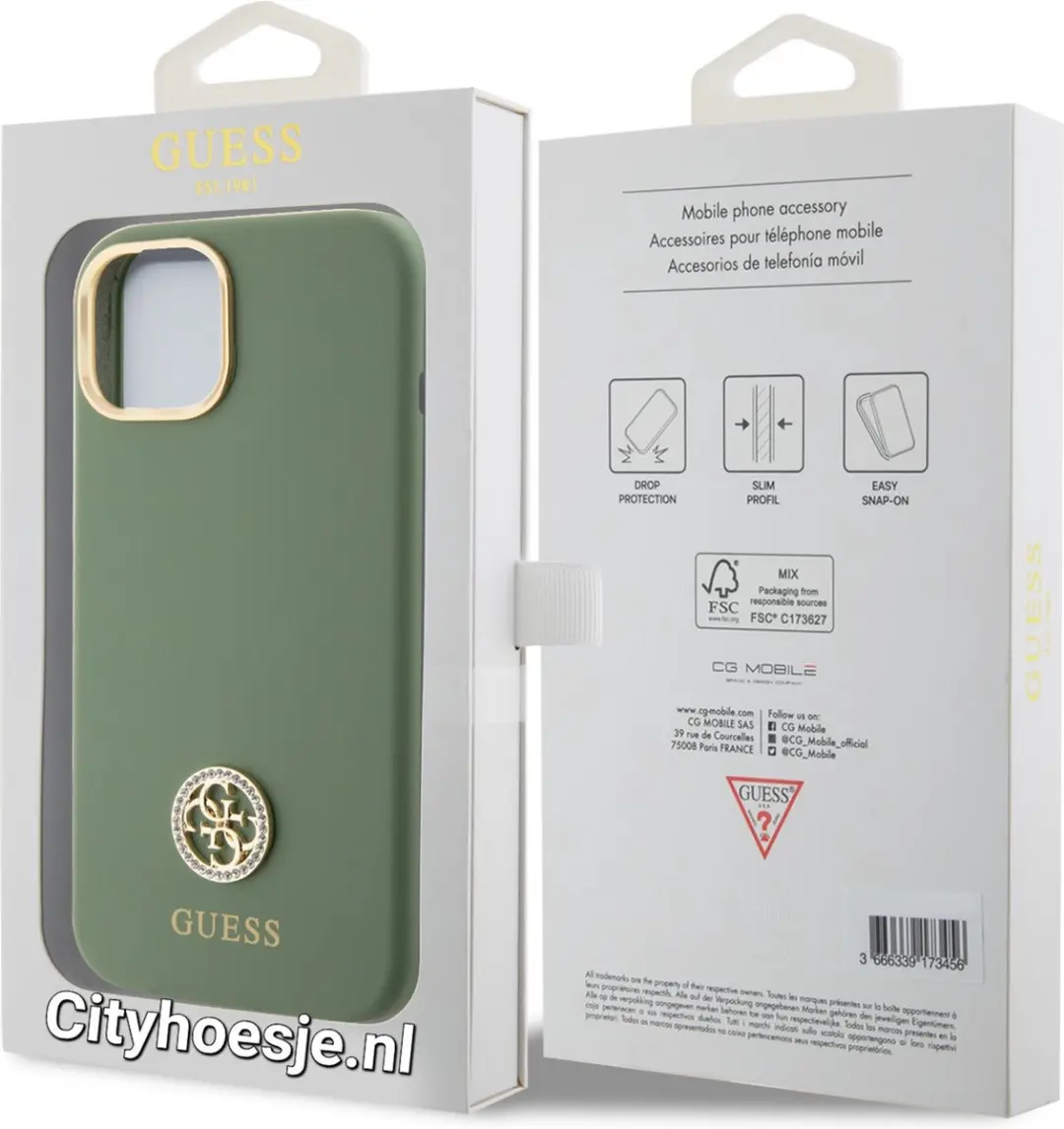 GUESS iPhone 15 Plus TPU Hoesje - Khaki - afbeelding 6 van 6