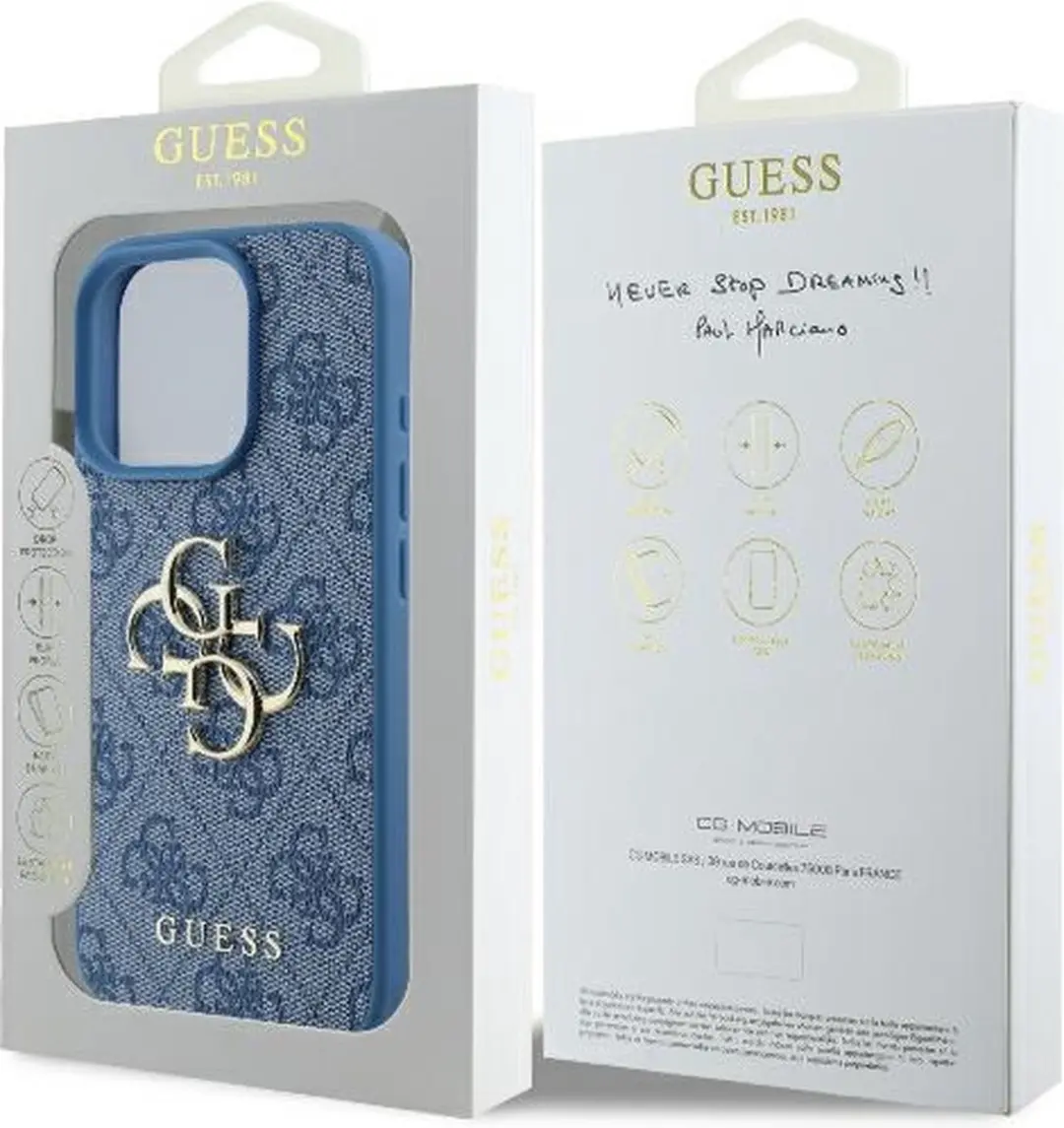 GUESS GUHCP16X4GMGBL iPhone 16 Pro Max Hoesje - Blauw