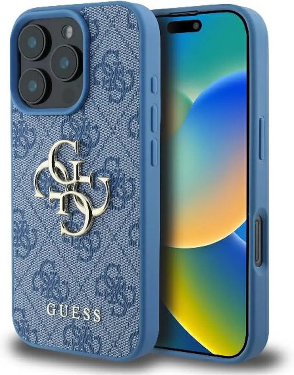 GUESS GUHCP16X4GMGBL iPhone 16 Pro Max Hoesje - Blauw