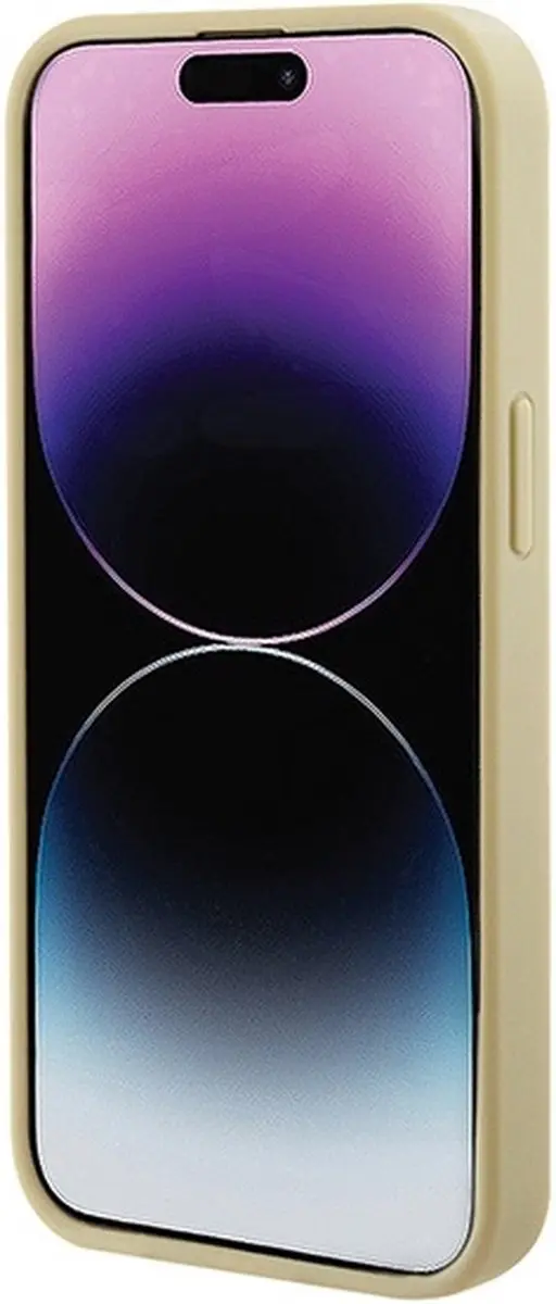 GUESS Saffiano Back Case - iPhone 15 MagSafe - Goud - afbeelding 6 van 6