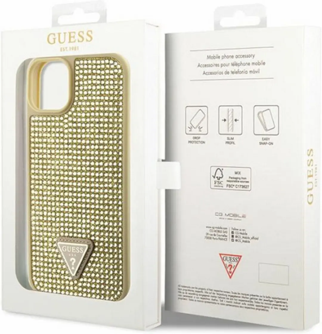 GUESS Goud iPhone 14 Hoesje - 3666339120054