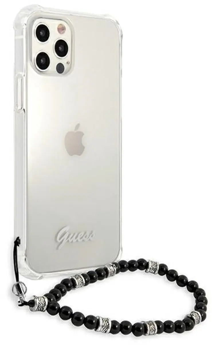 GUESS Hoesje iPhone 12 Pro - Zwart - GUHCP12MKPSBK