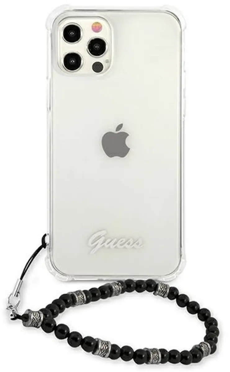 GUESS Hoesje iPhone 12 Pro - Zwart - GUHCP12MKPSBK