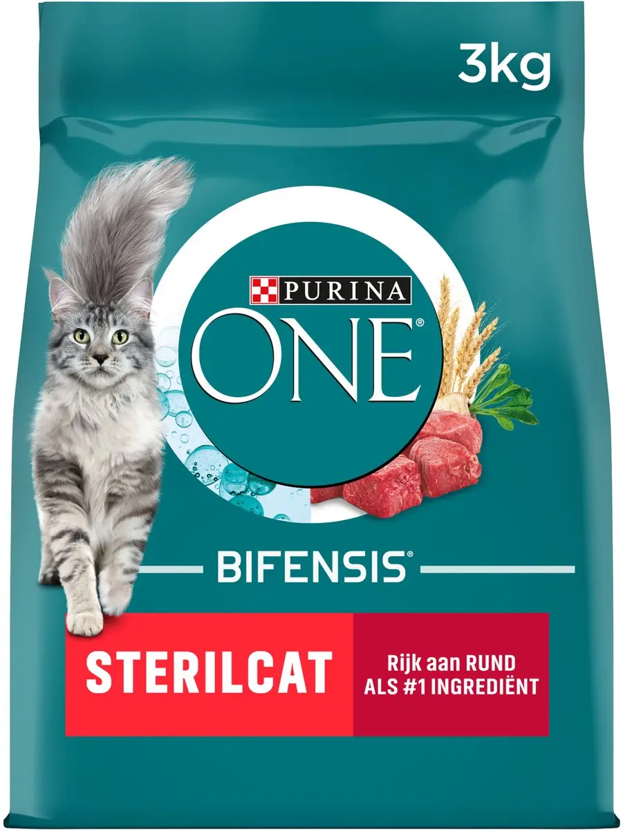Purina ONE Sterilcat Rund & Tarwe Kattenvoer - 2x 3kg