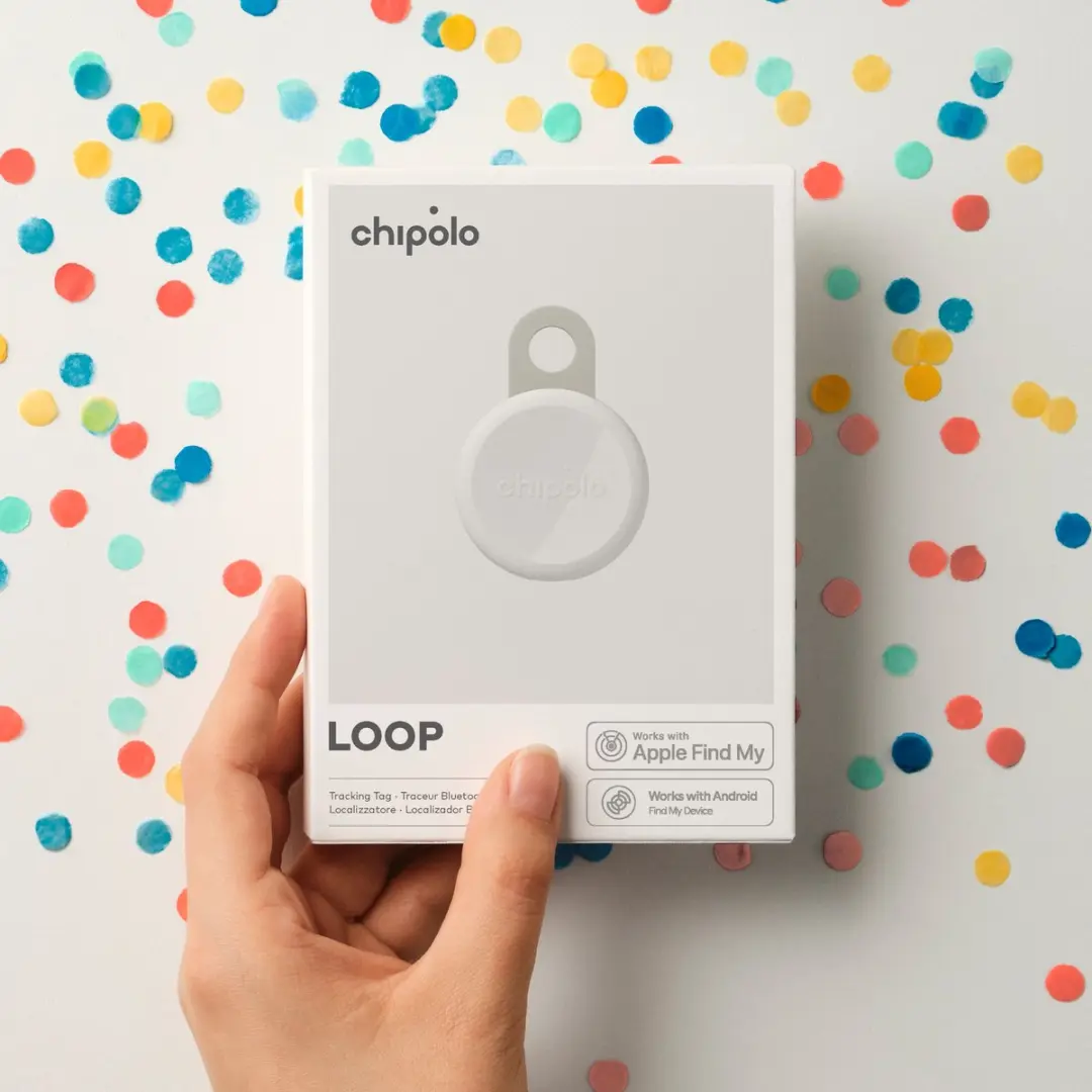 Chipolo LOOP Tracker - 8 Stuks - 125dB - Charcoal/Chalk/Navy/Coral