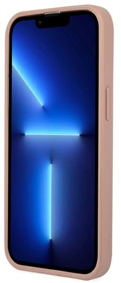 GUESS Saffiano Triangle Back Case - iPhone 13 Pro - Roze