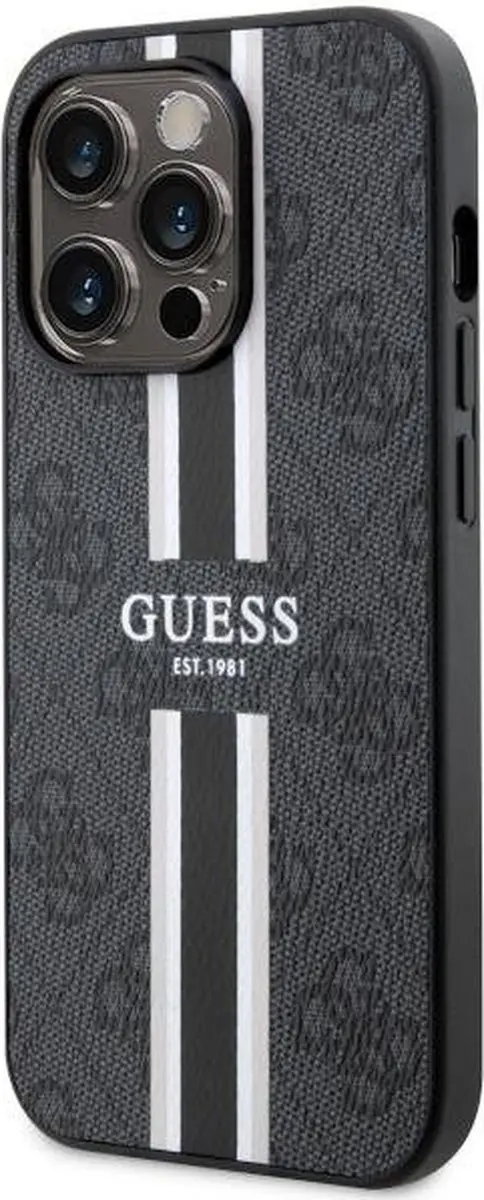 GUESS 4G Printed Stripe Back Case - iPhone 14 Pro Max - Zwart - afbeelding 6 van 6