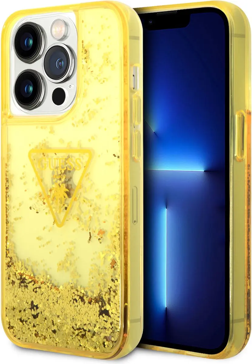 Guess iPhone 14 Pro TPU Back Cover - Goud - MagSafe