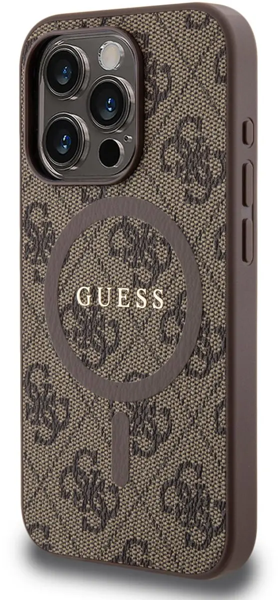 GUESS 4G Colored Ring Back Case Apple iPhone 15 Pro - Bruin - afbeelding 6 van 6