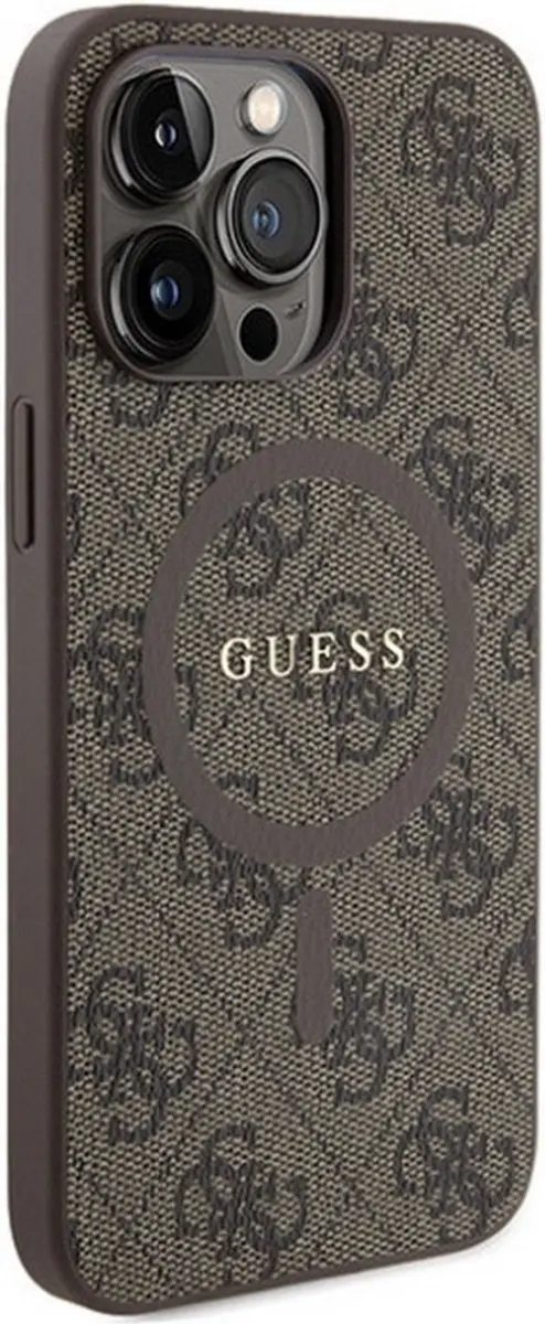 GUESS 4G Colored Ring Back Case Apple iPhone 15 Pro - Bruin