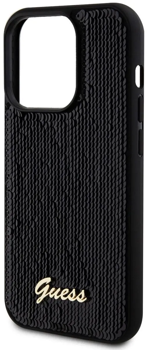 GUESS Sequins Back Case iPhone 14 Pro Max - Zwart