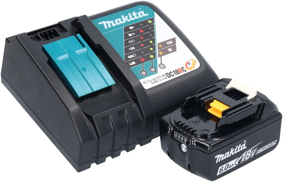Makita DHR 202 RG1W Accuklopboormachine 18 V 20 mm 2.0 J wit + 1x Oplaadbare accu 6.0 Ah + lader