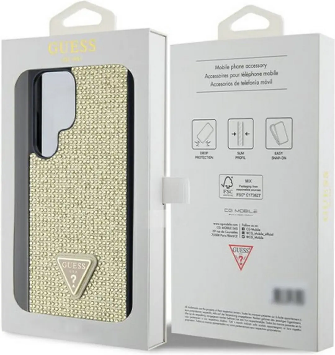 GUESS GUHCS24L-TRI-G Hoesje - Samsung Galaxy S24 Ultra - Goud