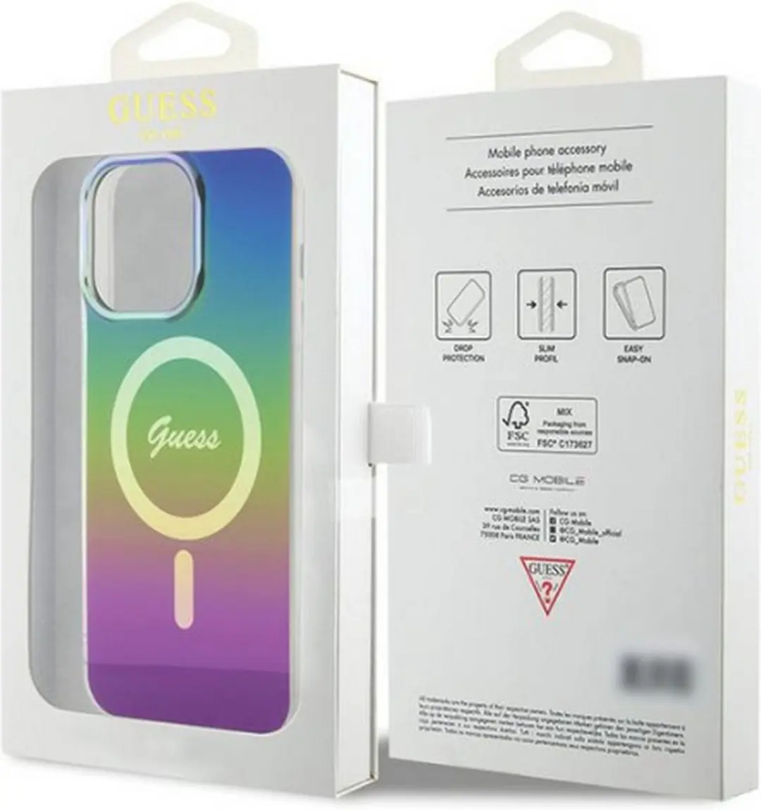 GUESS Iridescent Back Case MagSafe - iPhone 15 Pro - Transparant Multi-Color - afbeelding 6 van 6