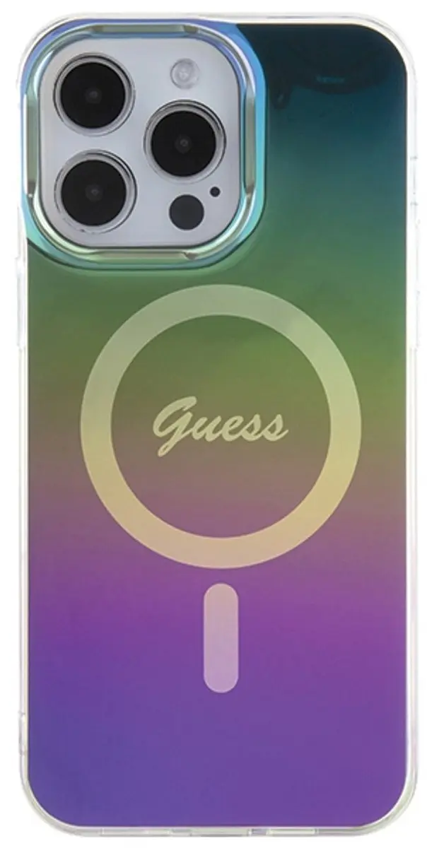 GUESS Iridescent Back Case MagSafe - iPhone 15 Pro - Transparant Multi-Color