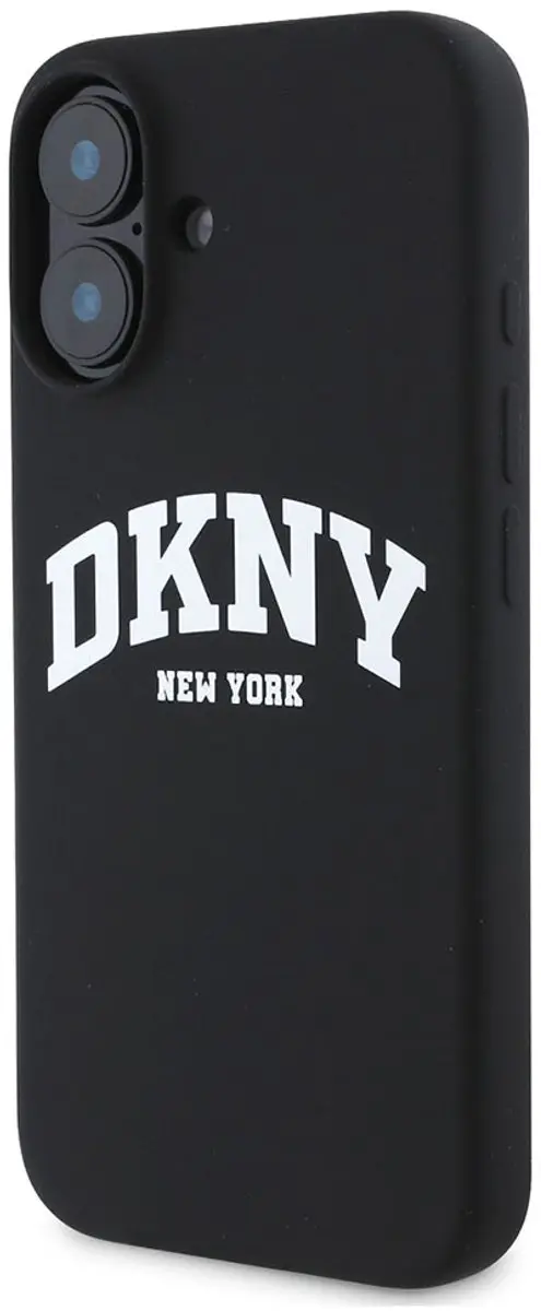 DKNY Liquid Silicone Arch Edition Hoesje iPhone 16 Plus - Zwart