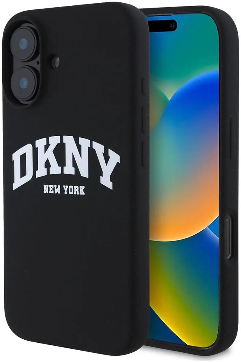 DKNY Liquid Silicone Arch Edition Hoesje iPhone 16 Plus