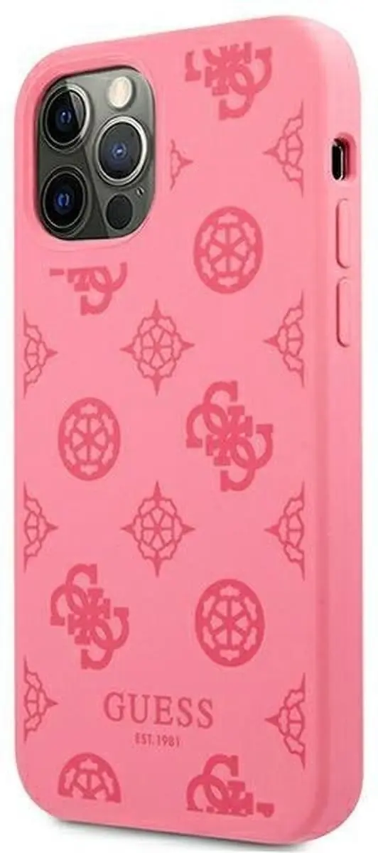 GUESS Silicone Hoesje iPhone 12 Pro Max - Fuchsia - afbeelding 6 van 6