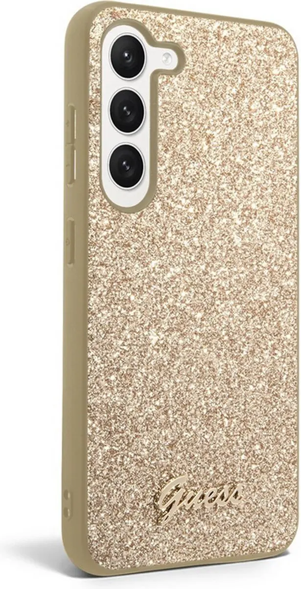 Guess Glitter Flakes Hoesje - Samsung Galaxy S23+ - Goud