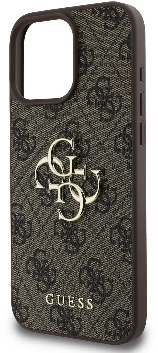 GUESS Metal Logo Hoesje iPhone 16 Pro Max - Bruin - MPN 12043
