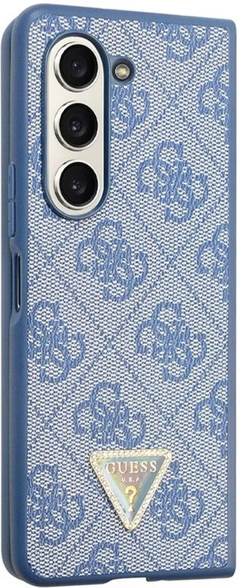 GUESS 4G Triangle Hoesje - Samsung Galaxy Z Fold 5 - Blauw