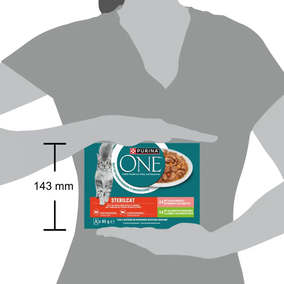 Purina ONE Sterilcat Natvoer Zalm & Kalkoen - 40x85g