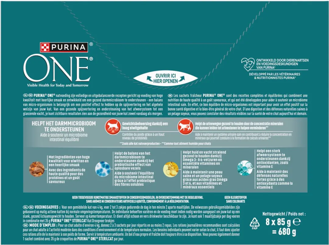 Purina ONE Sterilcat Natvoer Zalm & Kalkoen - 40x85g