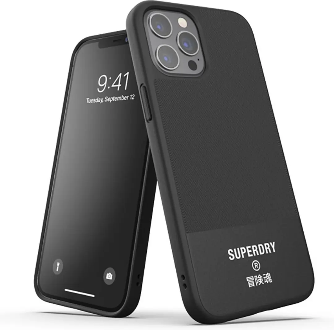 Superdry Moulded Case Canvas iPhone 12 Pro Max 42586 - Zwart