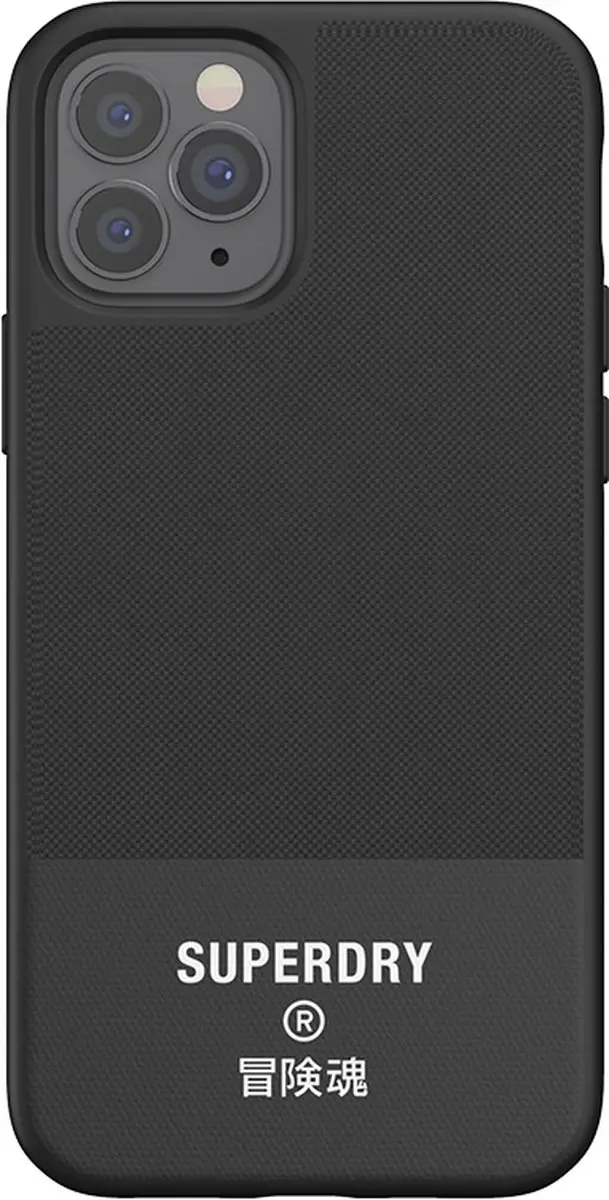 Superdry Moulded Case Canvas iPhone 12 Pro Max 42586 - Zwart