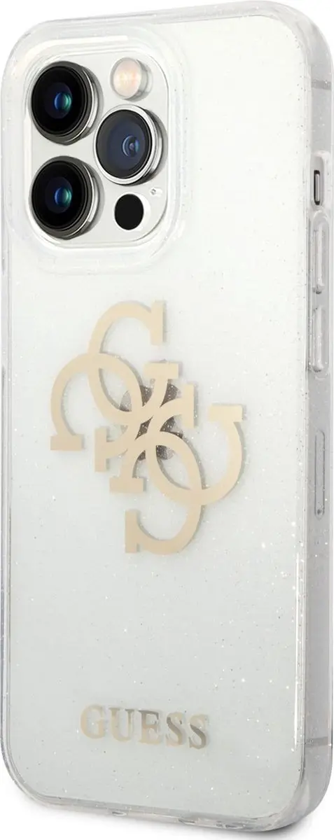GUESS 4G Logo Glitter TPU Hoesje GUHCP14M4GGLTR