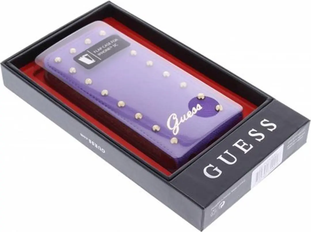 GUESS Studded Flip Case S206-12 - iPhone 5c - Paars