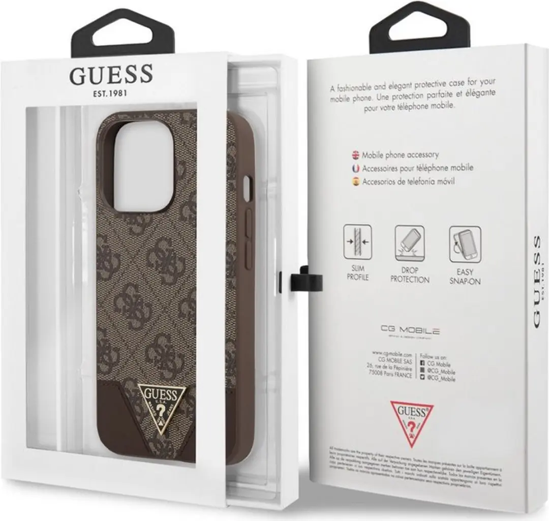 GUESS 4G Triangle Back Case GUHCP13S4GTBR - Bruin