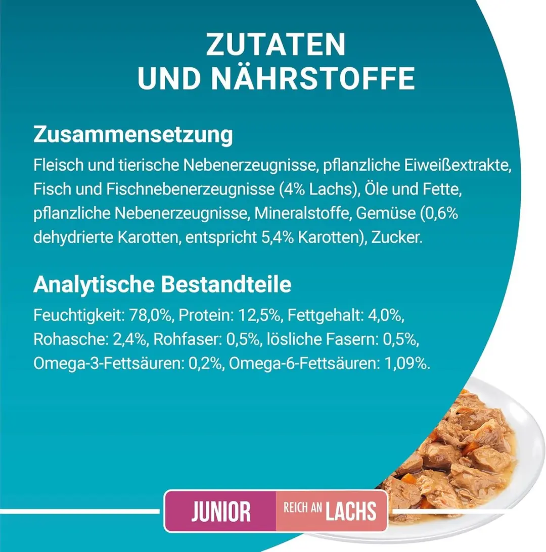 Purina ONE Junior Kittenvoer Nat - Zalm & Wortelen - 4x85g