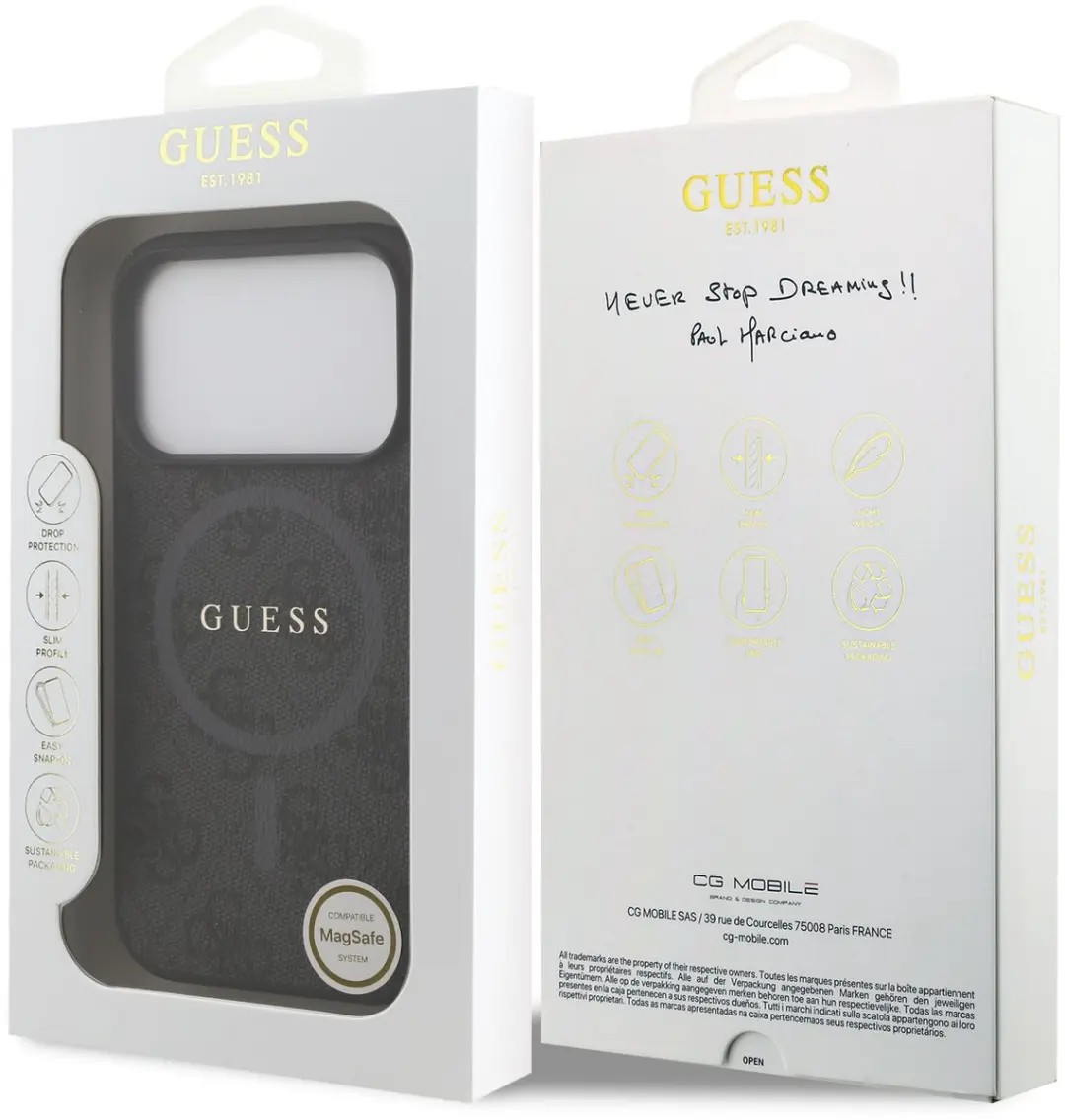 Guess Back Cover Case iPhone 17 Pro 14670 - Zwart