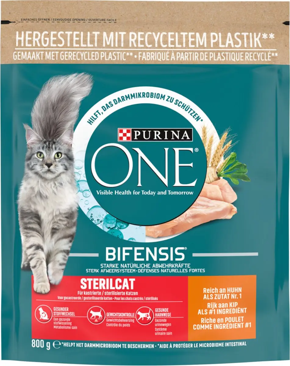 Purina ONE Adult Sterilcat Kip - Tarwe 800g