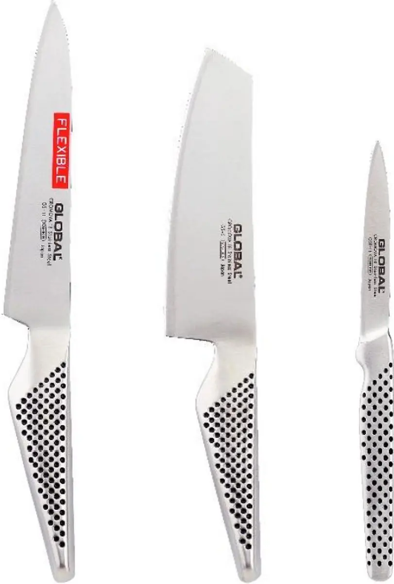 Global G-51115 3-delige messenset - Zilver