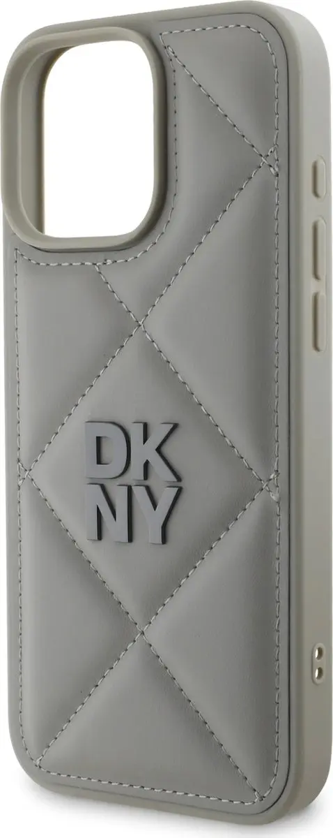 DKNY iPhone 16 Pro Max Hoesje - Beige Quilted PU Leather DKHCP16XPQDSLG - afbeelding 6 van 6