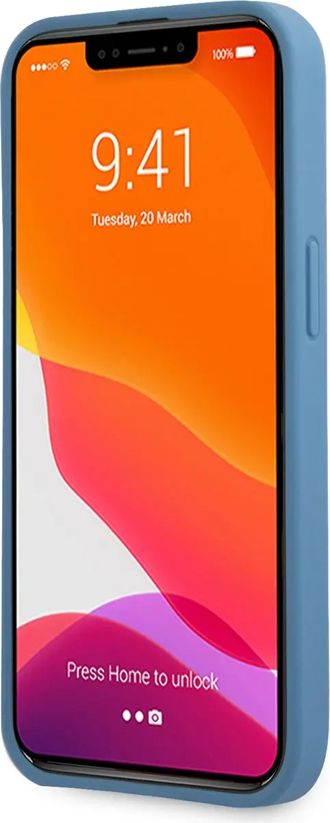 GUESS Logo Backcase iPhone 13 - Blauw - 7602