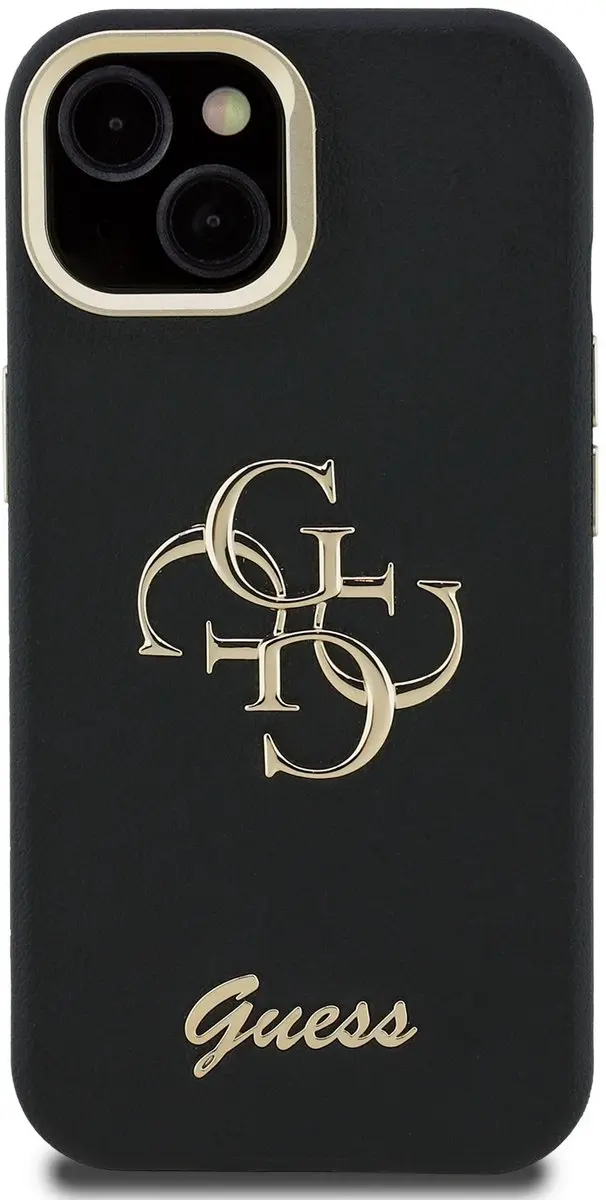 GUESS 4G Logo iPhone 15 Hoesje - Zwart
