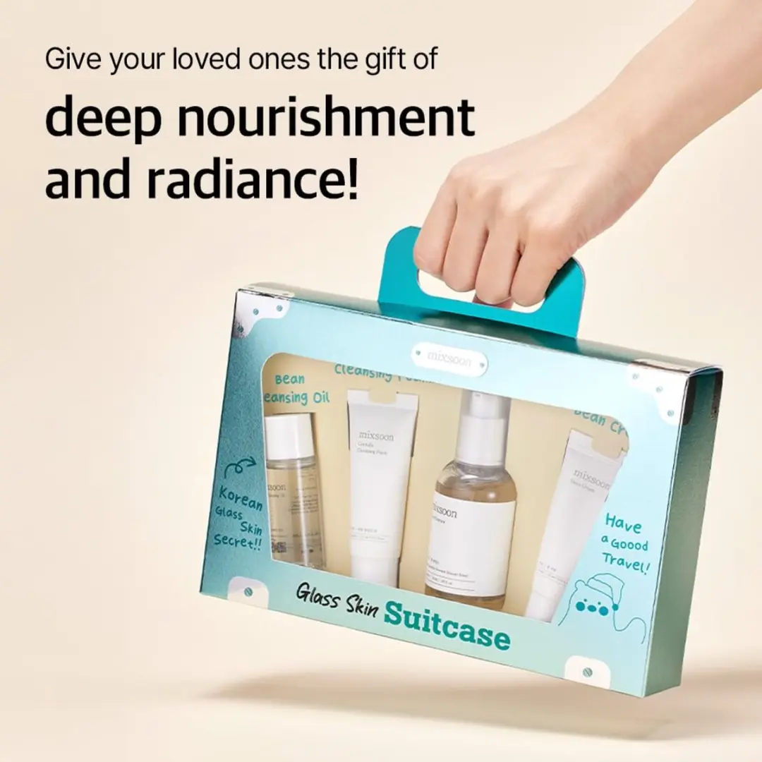 Mixsoon Glass Skin Suitcase Skincare Set - 4 Stuks