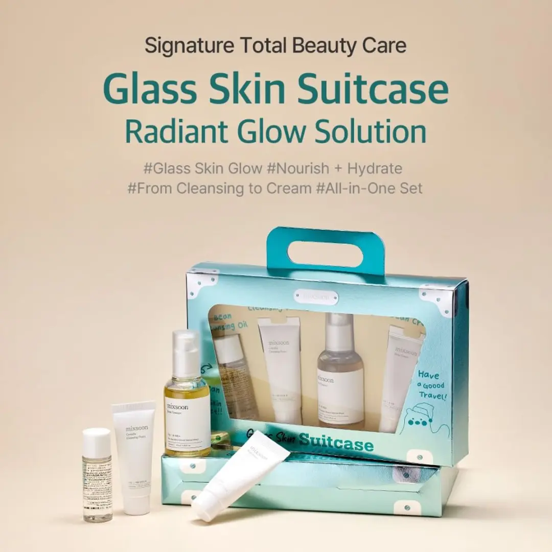 Mixsoon Glass Skin Suitcase Skincare Set - 4 Stuks