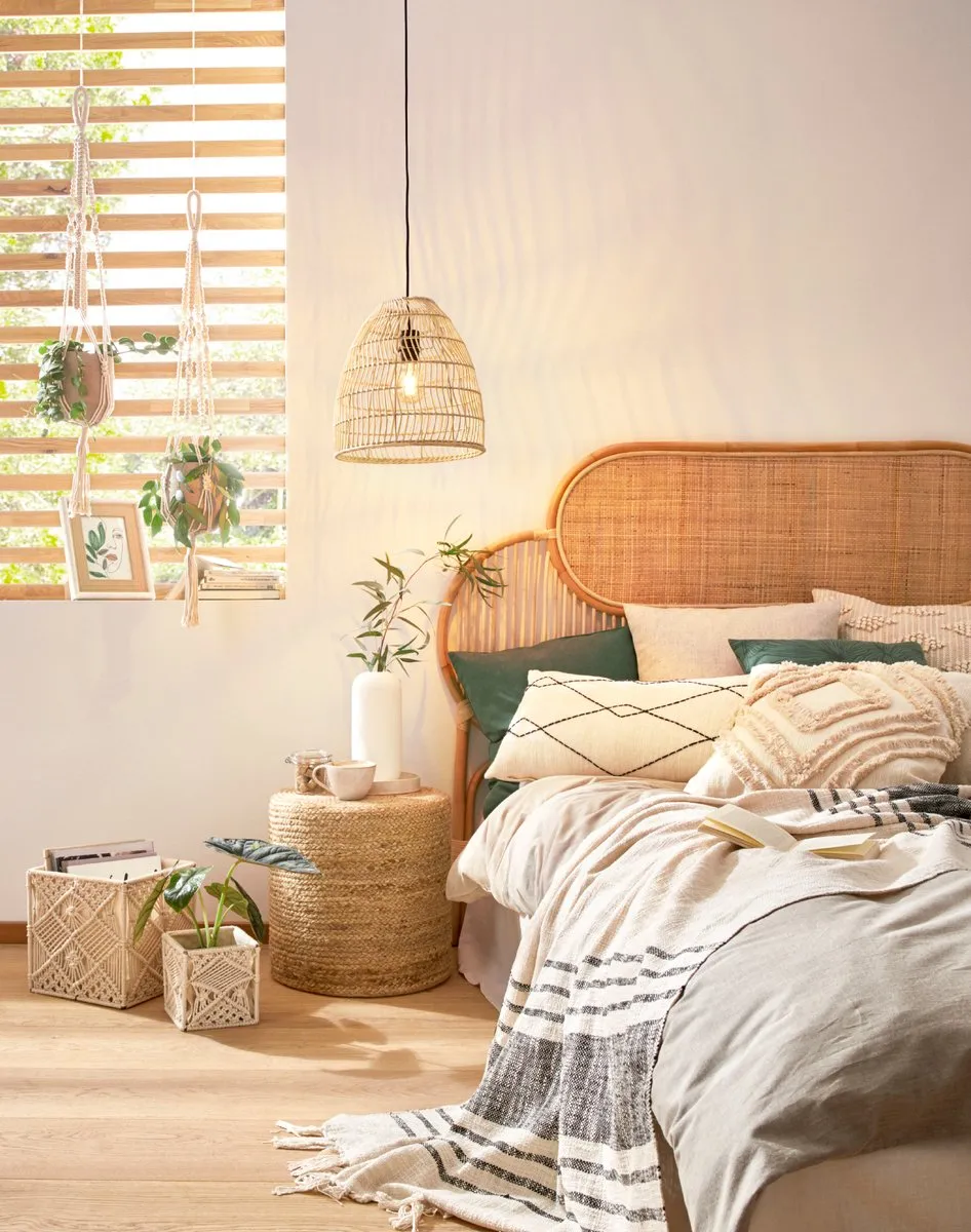 Eglo Ayesgarth Hanglamp E27 Ø33cm - Zwart/Hout - afbeelding 6 van 6
