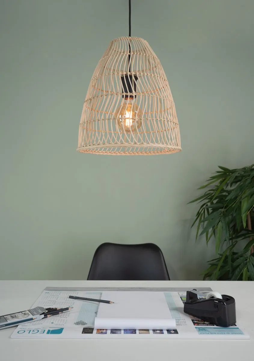 Eglo Ayesgarth Hanglamp E27 Ø33cm - Zwart/Hout