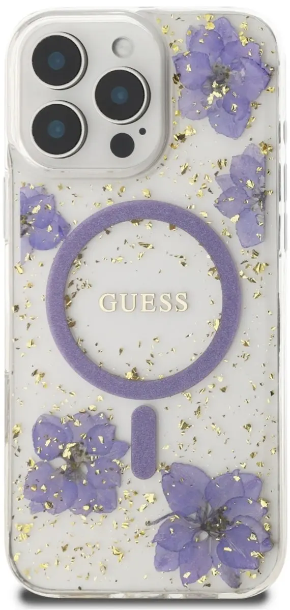 GUESS Backcover iPhone 16 Pro Max - Paars - MagSafe
