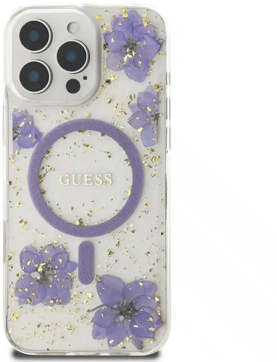 GUESS Backcover iPhone 16 Pro Max - Paars - MagSafe