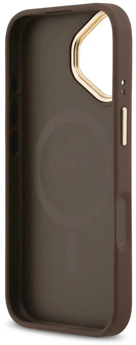 GUESS Back Cover iPhone 17 - Bruin - PU Leather - MagSafe 14712