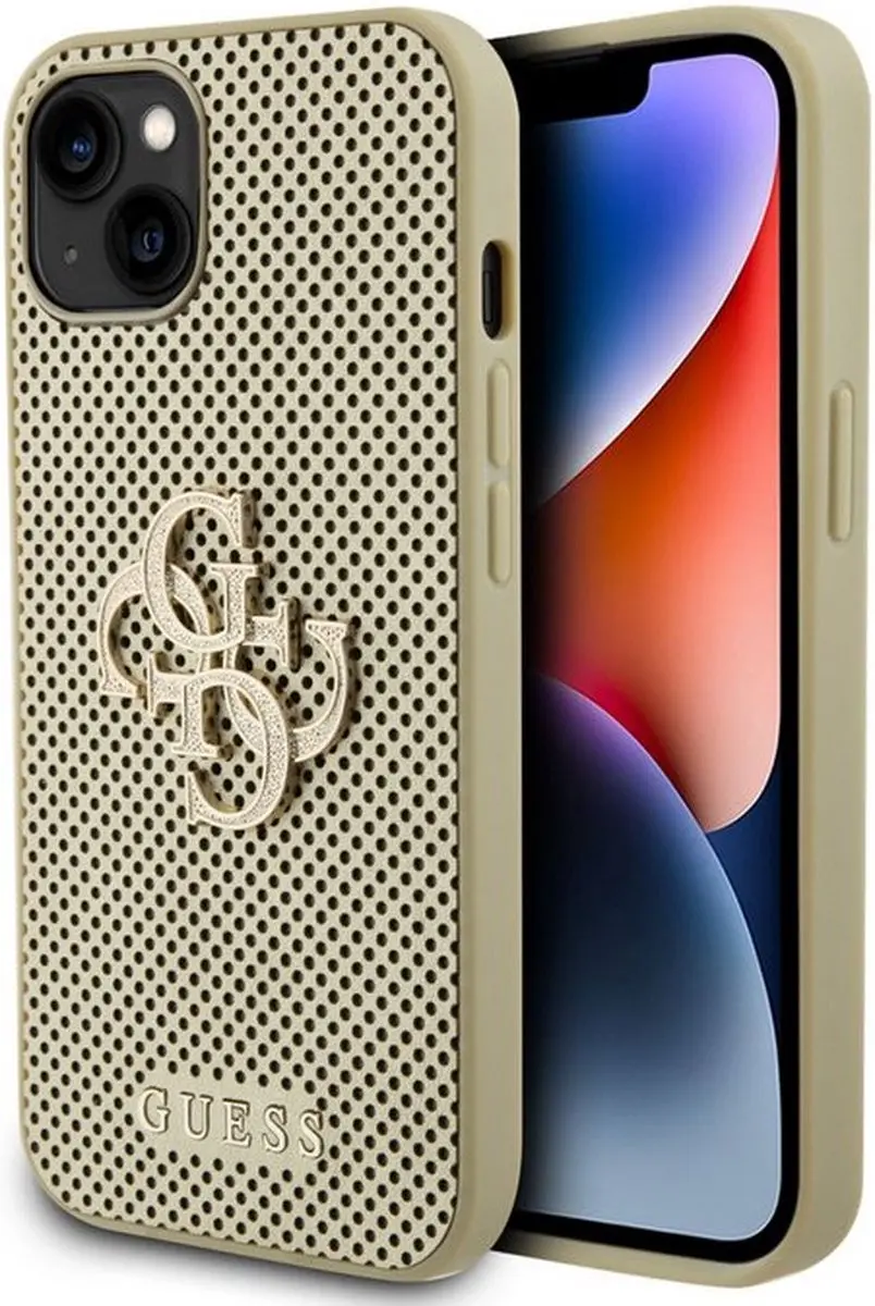 GUESS Perforated Hoes iPhone 15 - Goud - GUHCP15SPSP4LGD