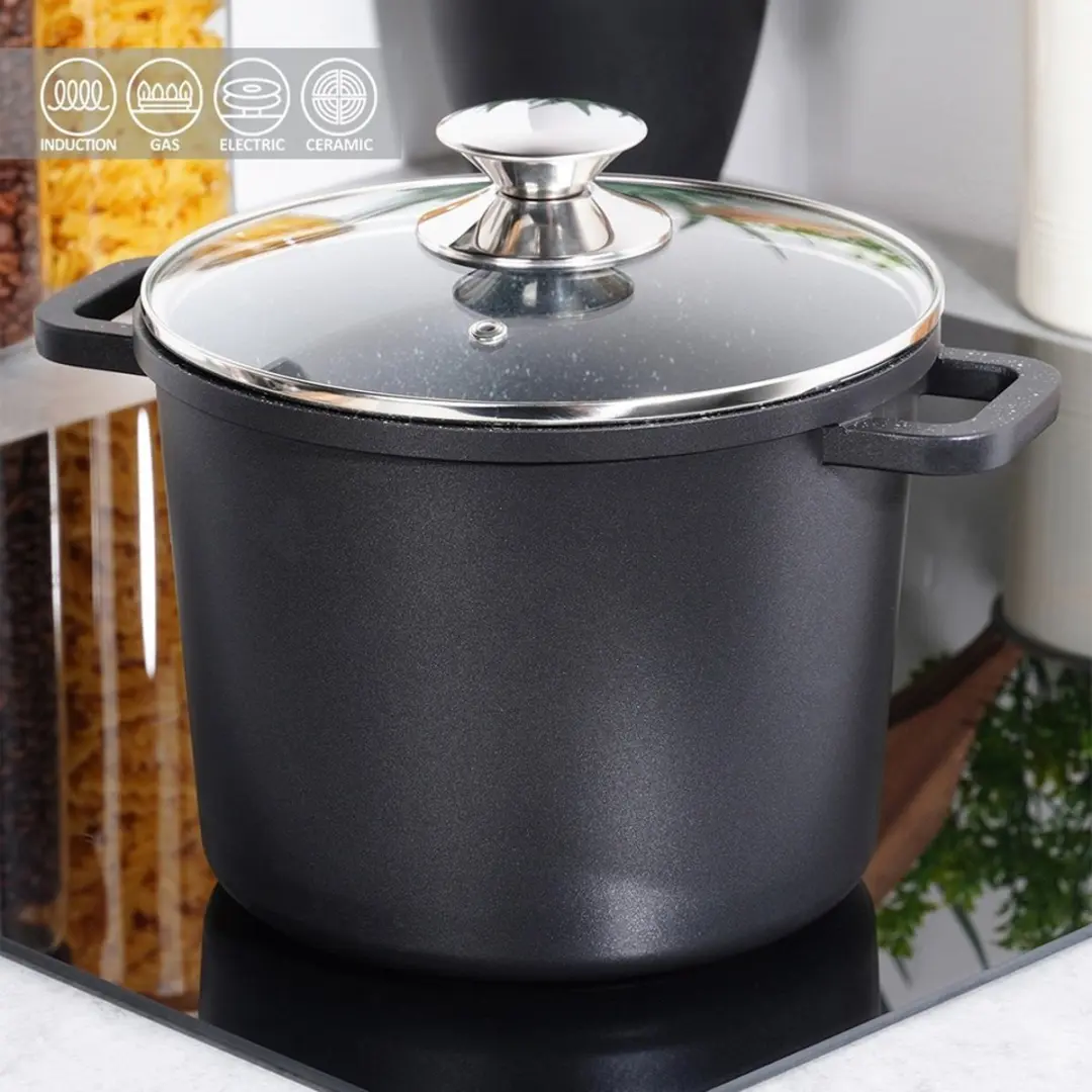 Orion Grande Serie Hoog Granieten Pan 21cm - 4,2L - Zwart